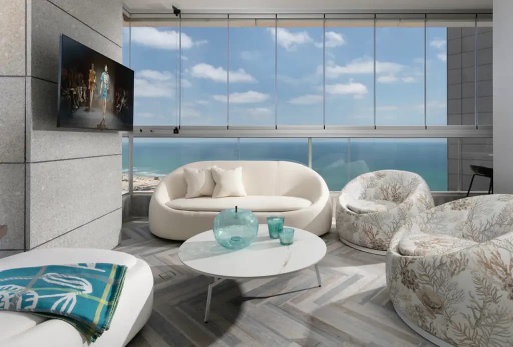 Duba armchairs in a sea-view residence