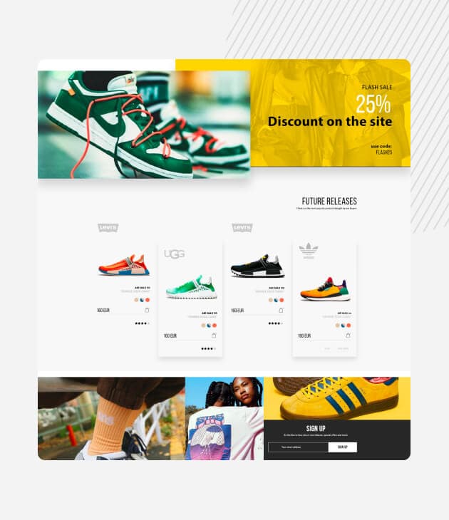P.O.D 3.1 landing page design